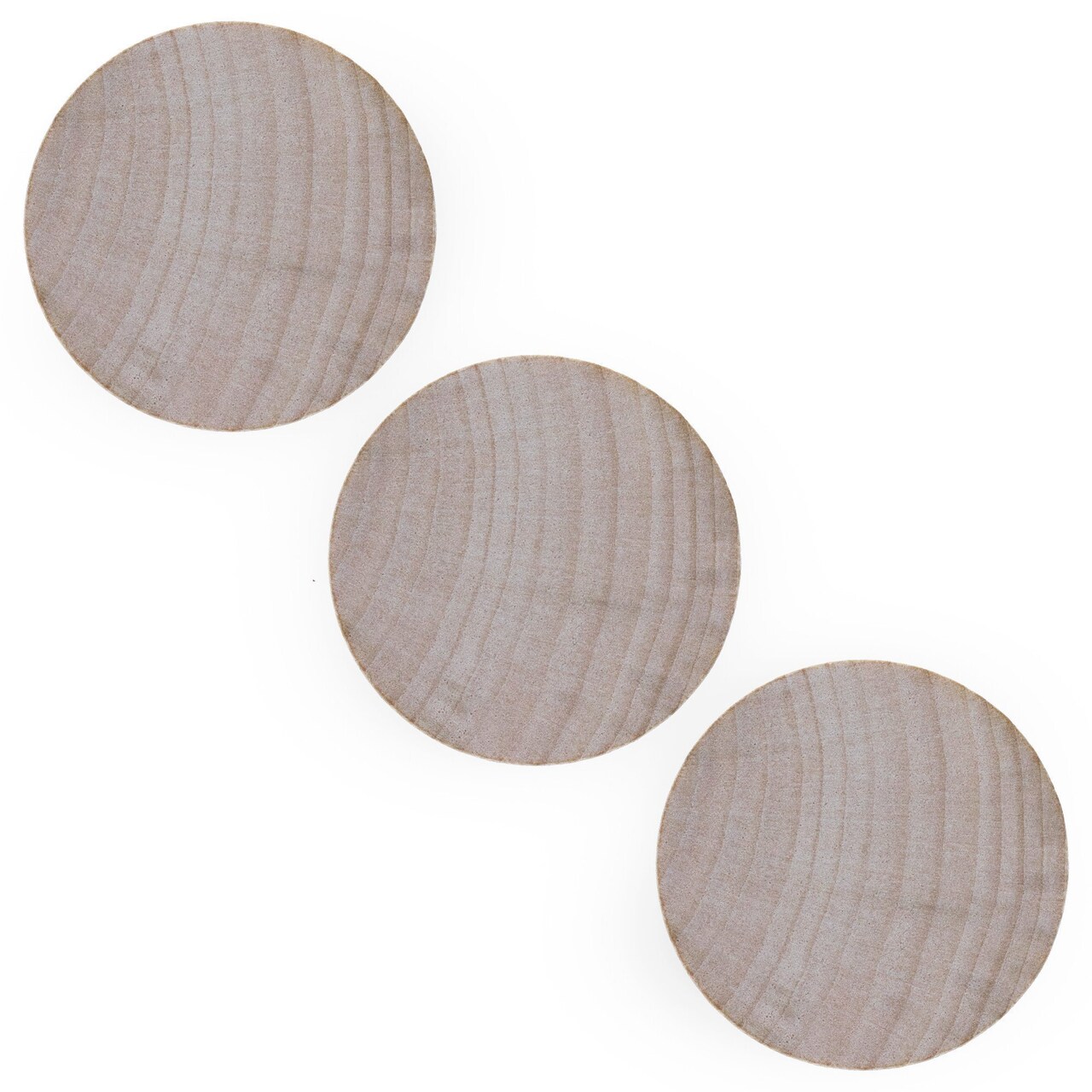 3 Unfinished Wooden Circle Disks Shapes Cutouts DIY Crafts 2 Inches